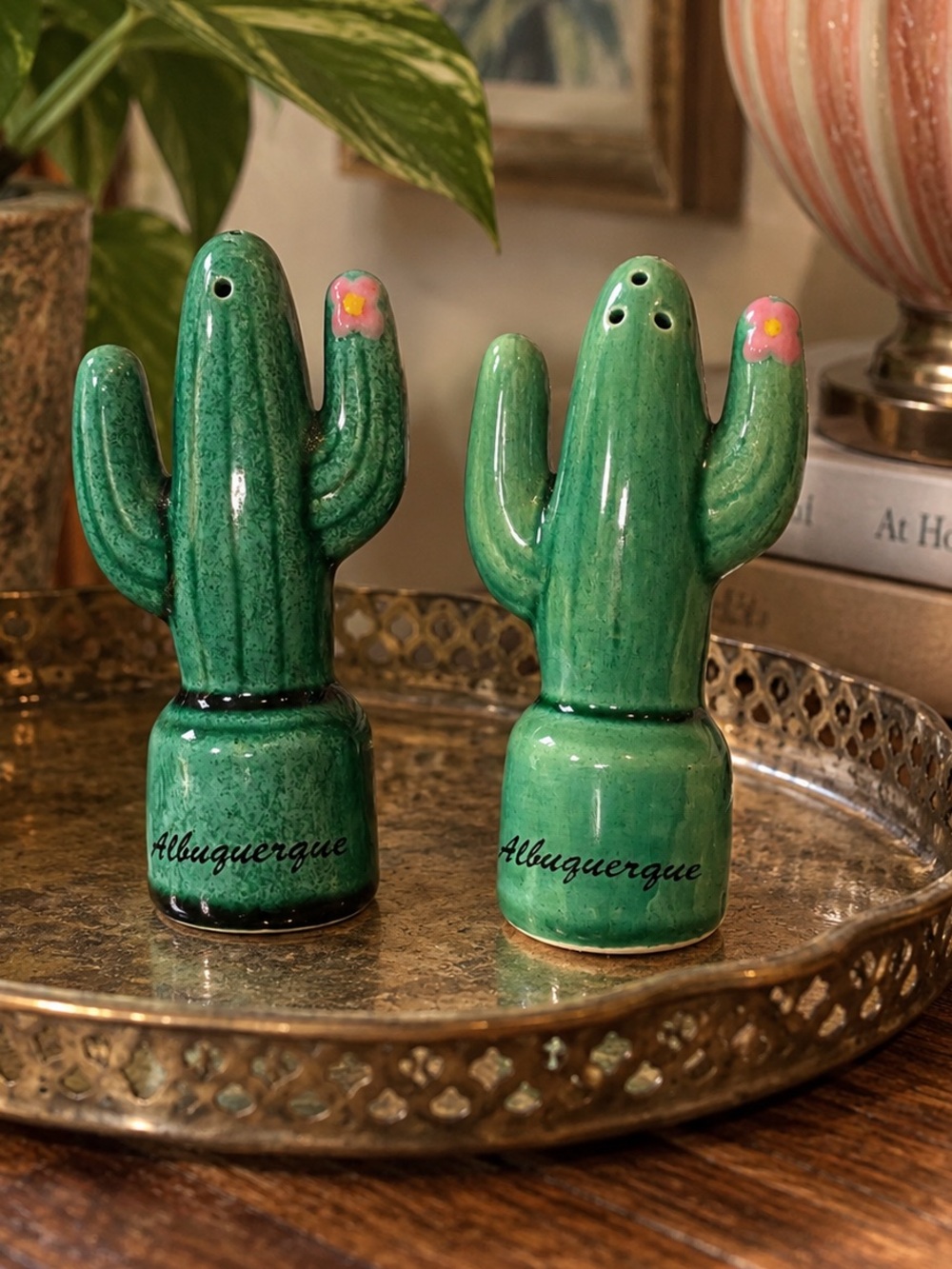 Vintage Cactus shaped salt and pepper shakers Albequerque, NM